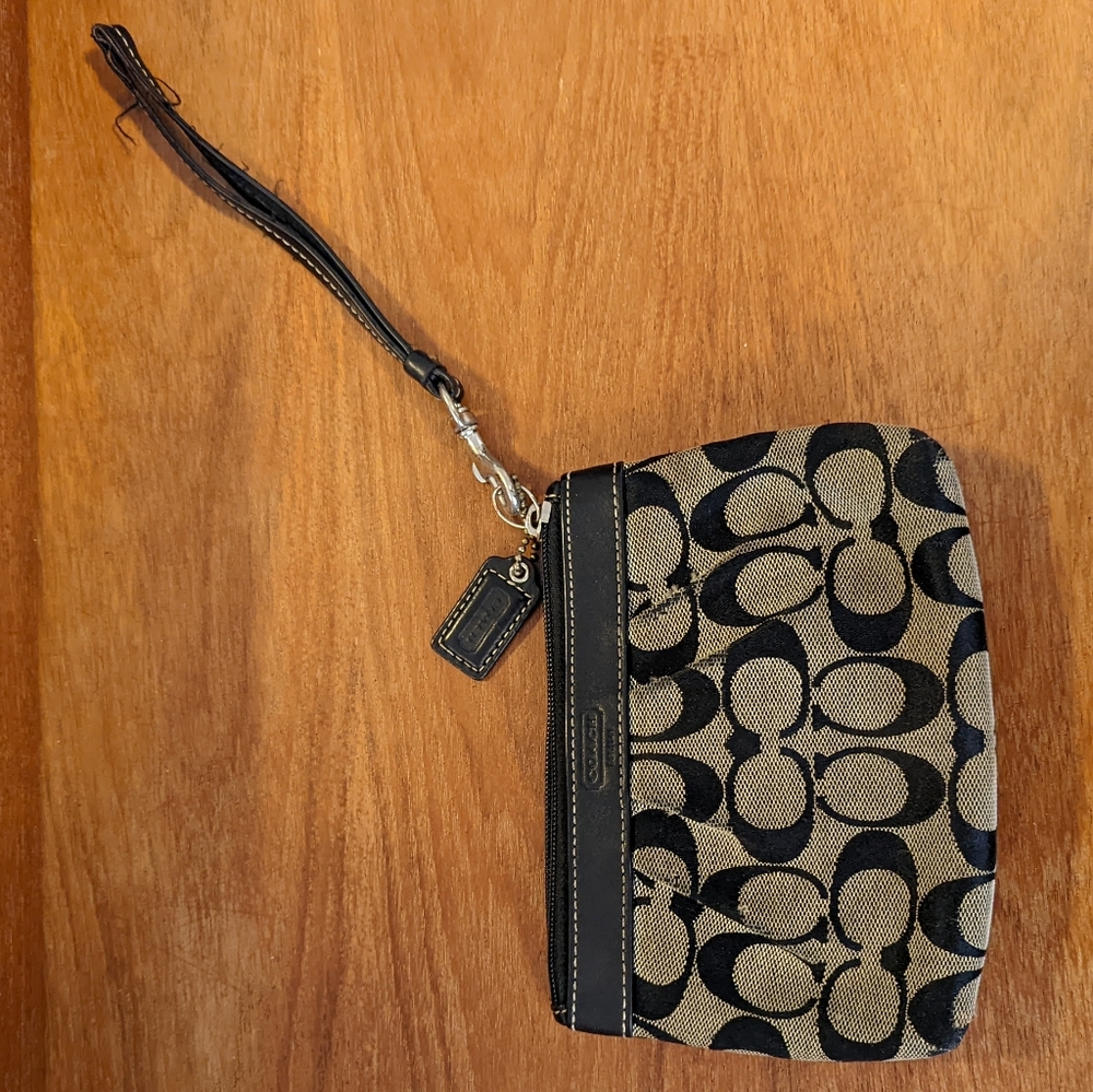 Black Coach Wristlet